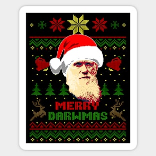 Charles Darwin Merry Darwmas Sticker